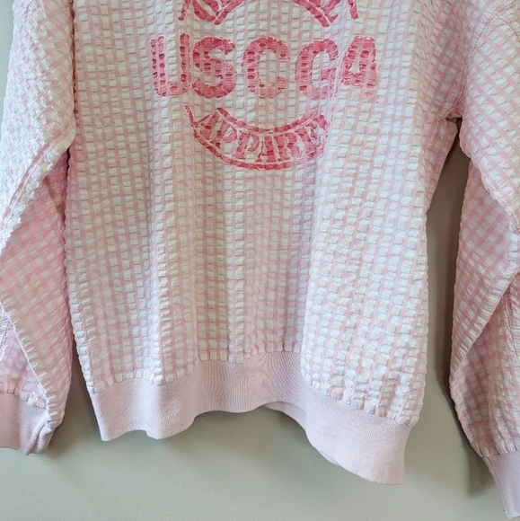 Vintage Seersucker USCGA Coast Guard Academy Crewneck Sweatshirt - Picture 7 of 11